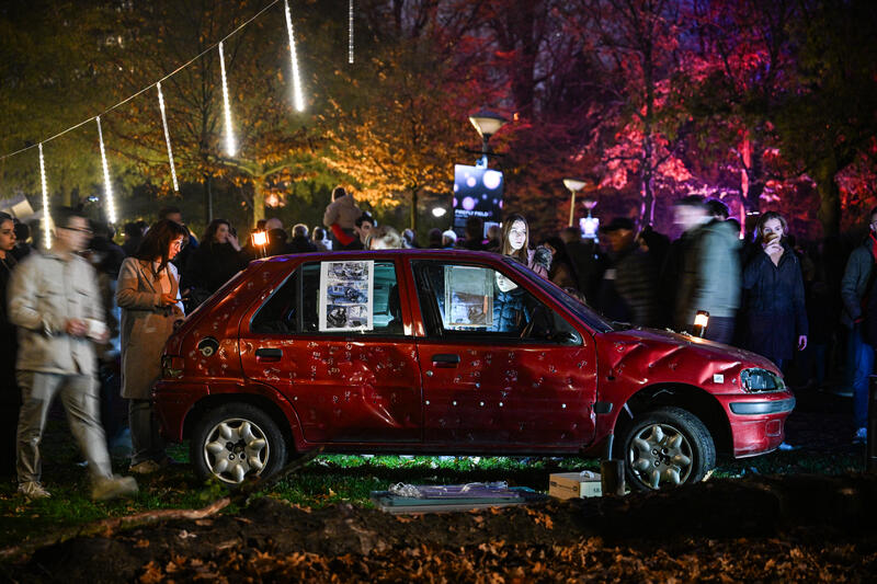 Pro Palestine art installation in Eindhoven, Netherlands