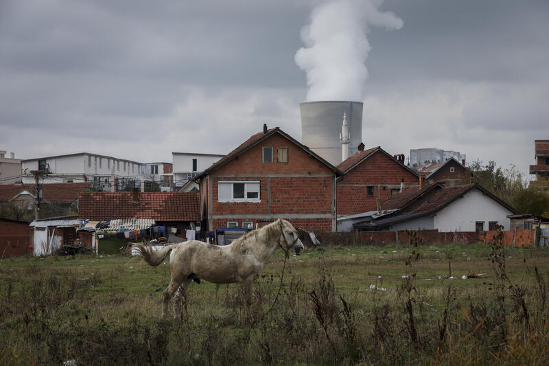 Emissions from coal-fired power plant in Kosovo