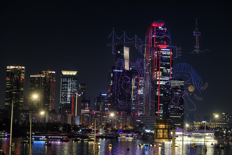 Encore K-Pop Demon Hunters Drone Light Show