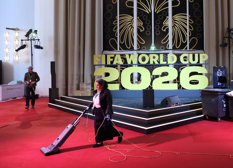FIFA World Cup 2026 Final Draw preparations at Kennedy Center In Washington DC, USA.