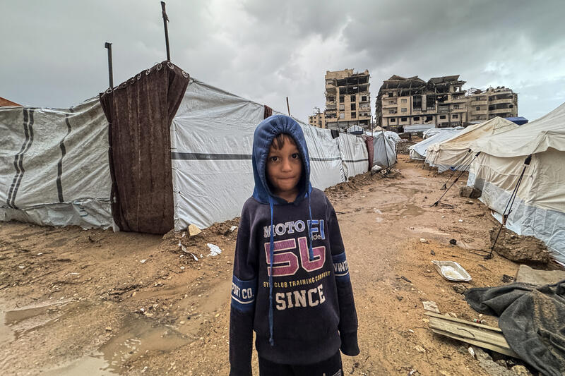 Heavy weather affecting displaced Palestinian in Gaza
