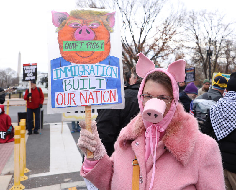 Trump Must Go Now rally in front of the White House, In Washington DC, USA.