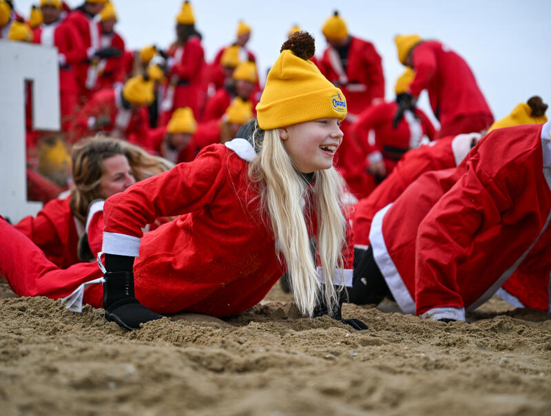 Crowds Gather for Winter Surf Festival in Scheveningen, The Netherlands 