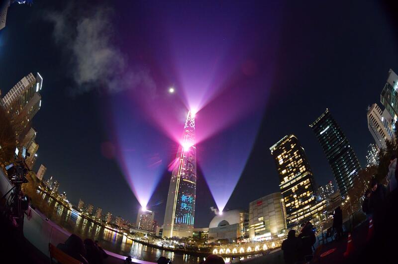 New year at Lotte World Tower, Seoul, South Korea
