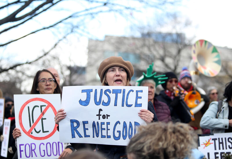 Prfotest against ICE In Washington DC, USA.