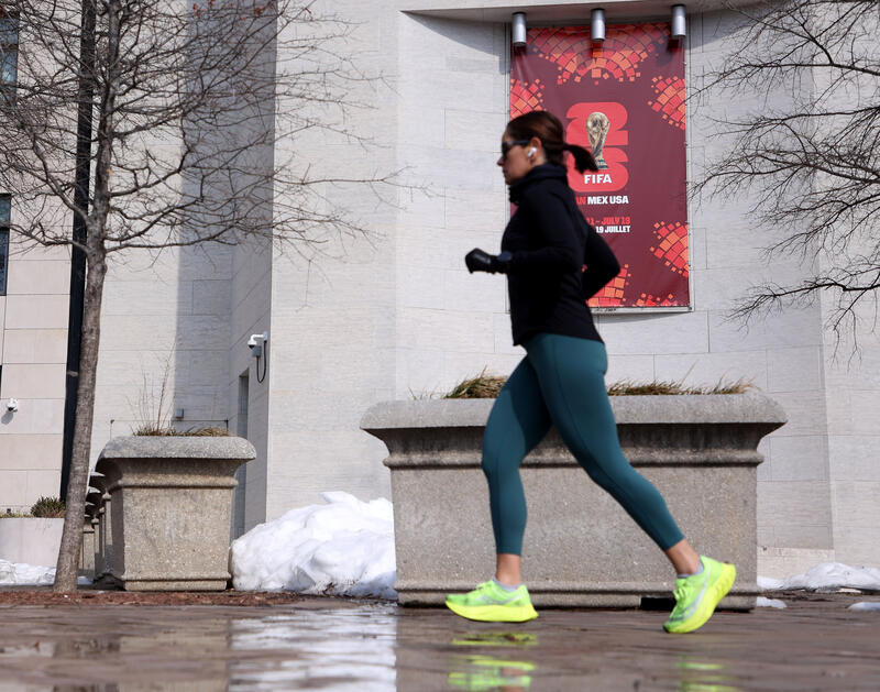 FIFA World Cup 2026 poster in Washington, DC, USA.