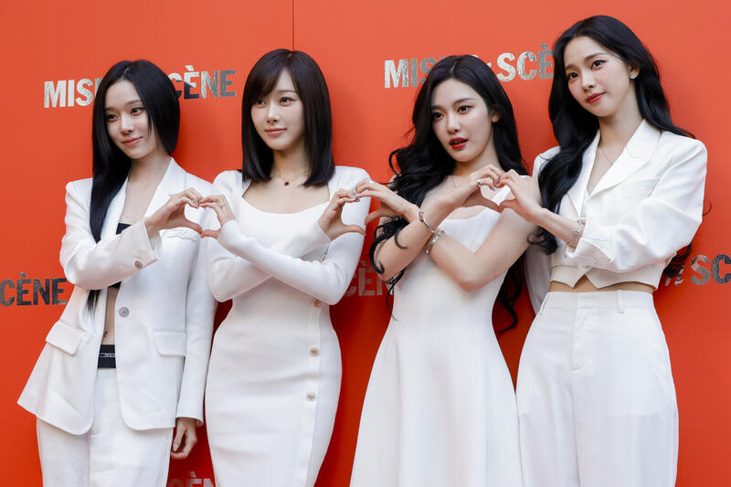 K-pop girl group Aespa attend Mise-en-scene opening in Seoul