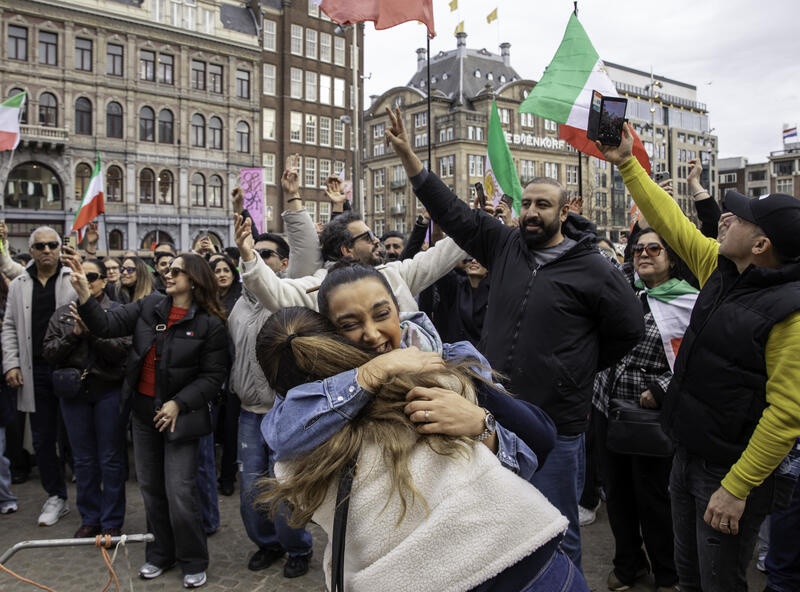 Rally in Amsterdam Following Death of Iran’s Supreme Leader
