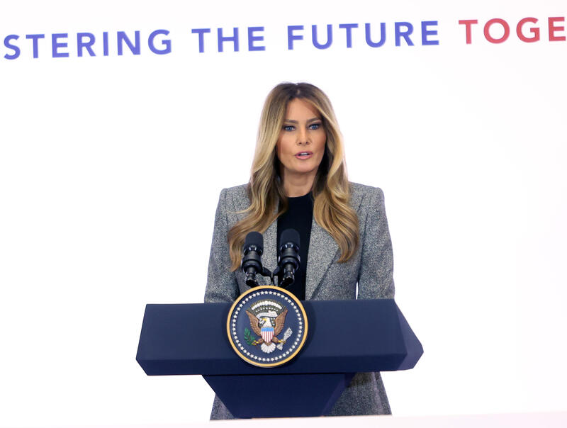 Melania Trump during the Fostering the Future Together Global Coalition Summit in Washington, DC, USA.