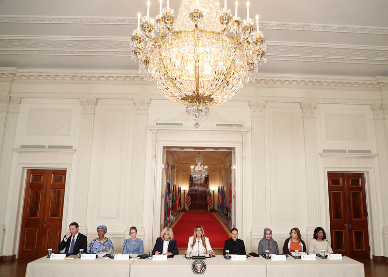 US First Lady Melania Trump hosts the Fostering the Future Together Global Coalition Summit