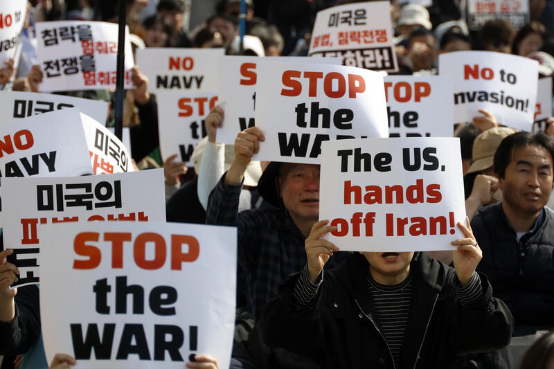 Anti-War Rally in Seoul Over Iran Attacks