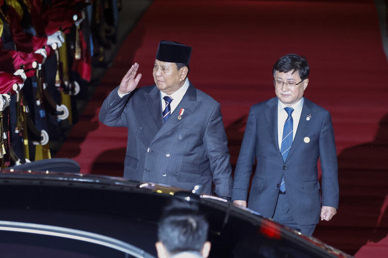 Indonesian President Subianto visits South Korea