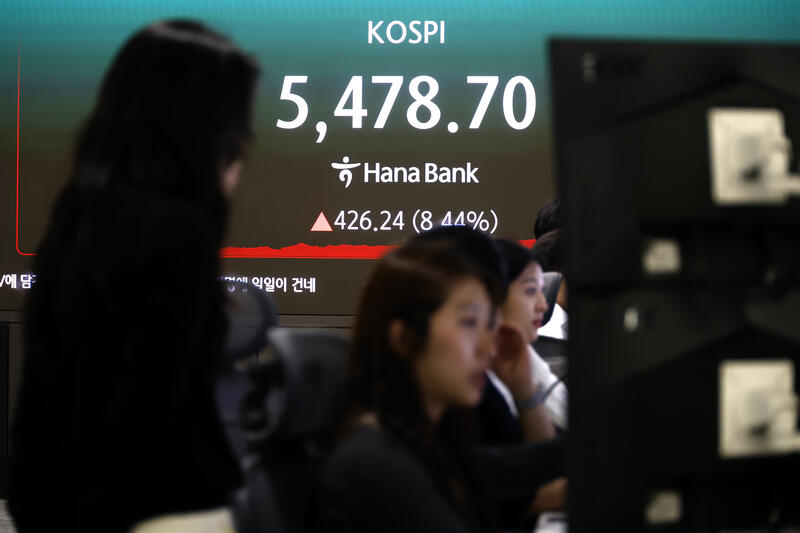 KOSPI Rebounds Over 8%