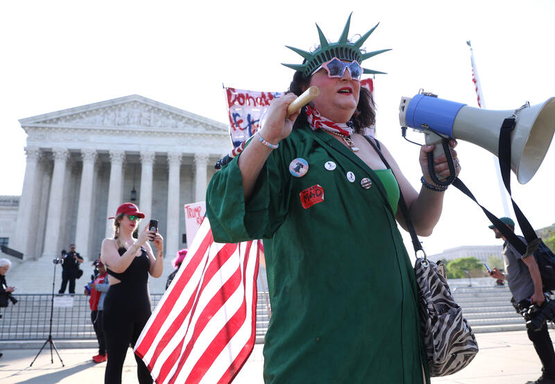 Birthright Citizenship rally outside the US Supreme Court in Washington, DC, USA.