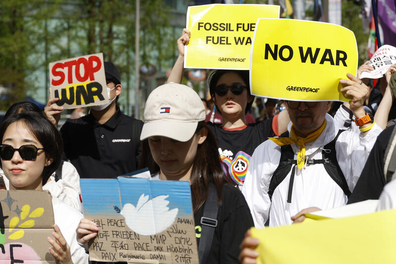 Seoul Protest Against U.S.-Israeli Strikes on Iran