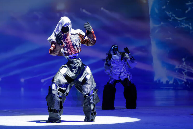 Robots box and dance at New Galaxy Robot Park in South Korea