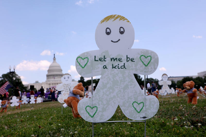 Vigil against child, family detention by ICE in Washington, DC