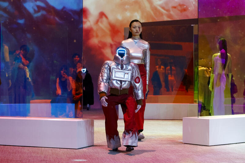 Humanoid robots take over the runway at Seoul's new 'enter-tech' venue in South Korea