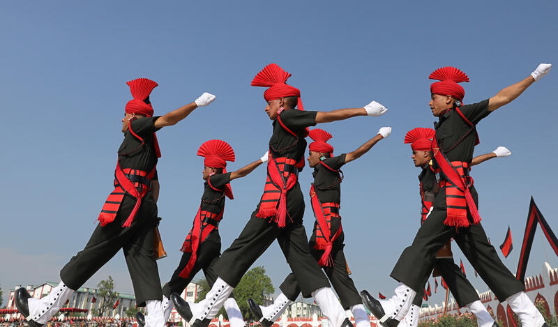 Indian army recruits passing out parade in India