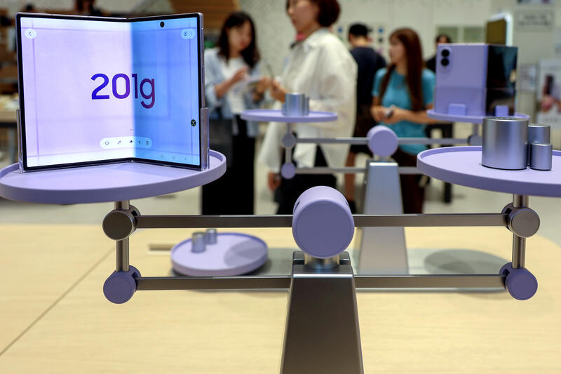 visitors check out Samsung Electronics' Galaxy Z Fold8 in Seoul, South Korea