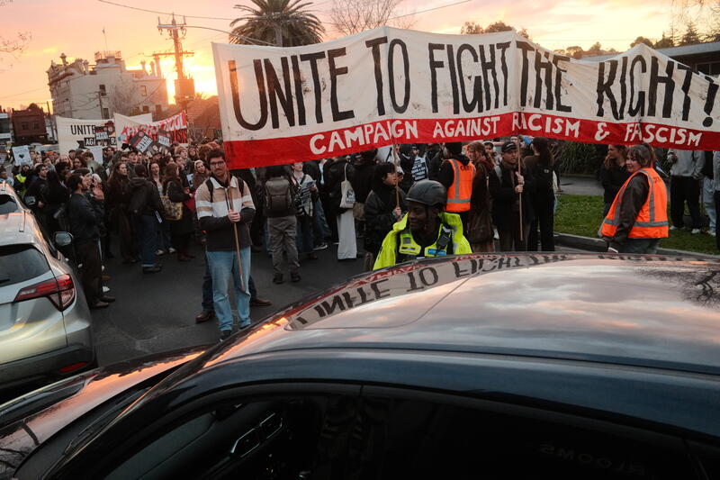 Activists protest One Nation state election launch in Melbourne