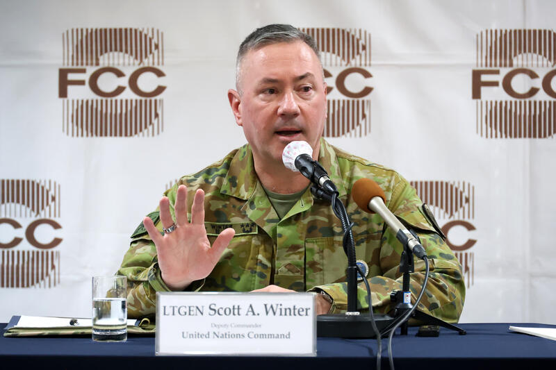 UNC Deputy Commander briefs press on upcoming military drills in South Korea