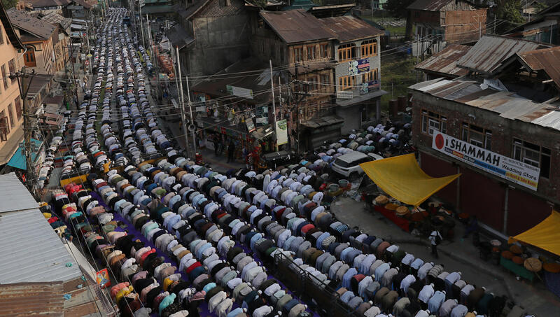 Annual congregational prayers in Srinagar, India