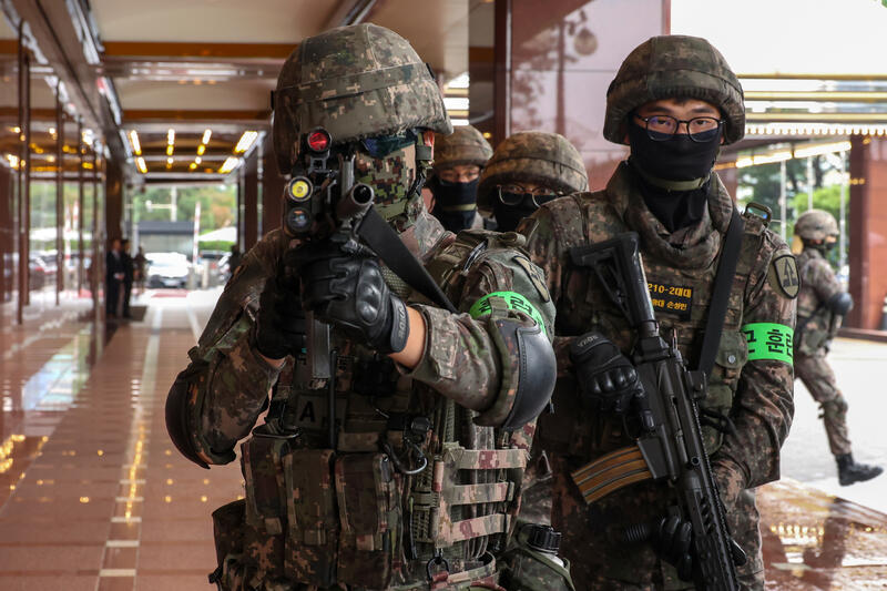 Joint counterterrorism exercises of emergency and military personnel in South Korea