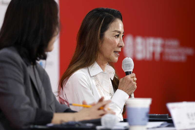 31st biff asian filmmaker of the year michelle yeoh press conf in South Korea