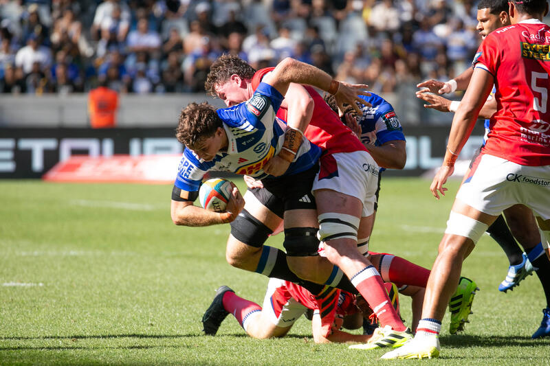 Stormers v Scarlets URC rugby match in Cape Town